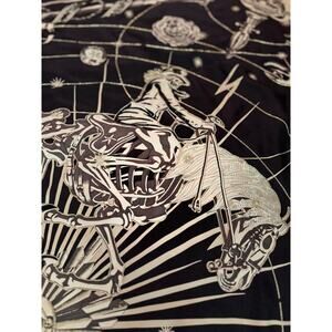 2025 Hermes Chorus Stellarum Embroidered Giant Scarf - Marine / Argent / Blanc